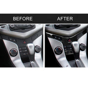 Adesivo decorativo per pannello aria condizionata in fibra di carbonio per auto per Chevrolet Cruze 2009-2015, guida a destra e a sinistra universale, Air Conditioning