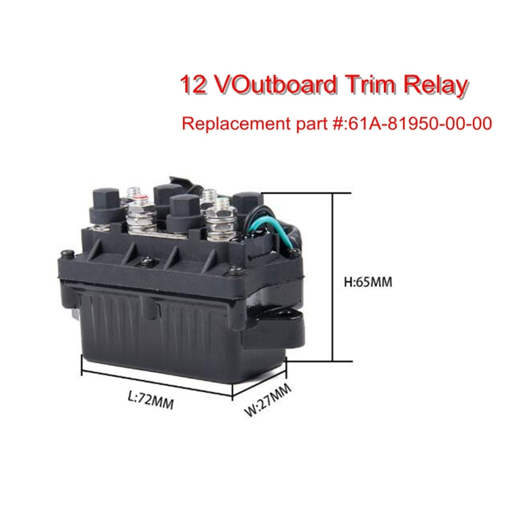 Relè di inclinazione e sollevamento fuoribordo 12V / 120A per sostituzione motori Yamaha 61A-81950-00-00 Connettore a 3 PIN, Lifting Tilt Trim Relay