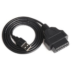 Cavo GPS per connettore OBD 2 da femmina a USB per auto, lunghezza cavo: 1 m, Female to USB