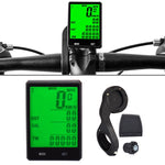 Tachimetro contachilometri LCD per ciclocomputer impermeabile wireless inglese da 2,8 pollici con supporto di estensione, Wireless with Extension Holder