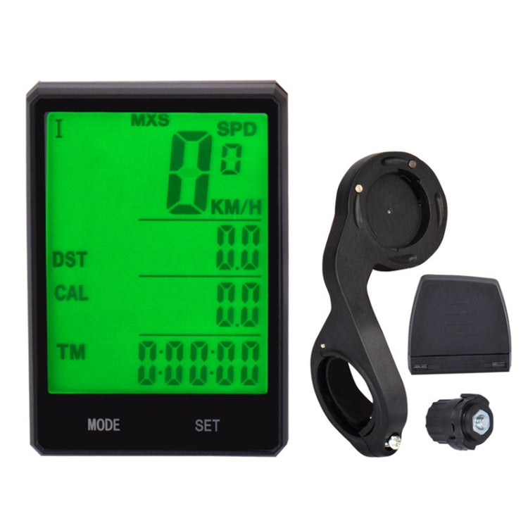 Tachimetro contachilometri LCD per ciclocomputer impermeabile wireless inglese da 2,8 pollici con supporto di estensione, Wireless with Extension Holder