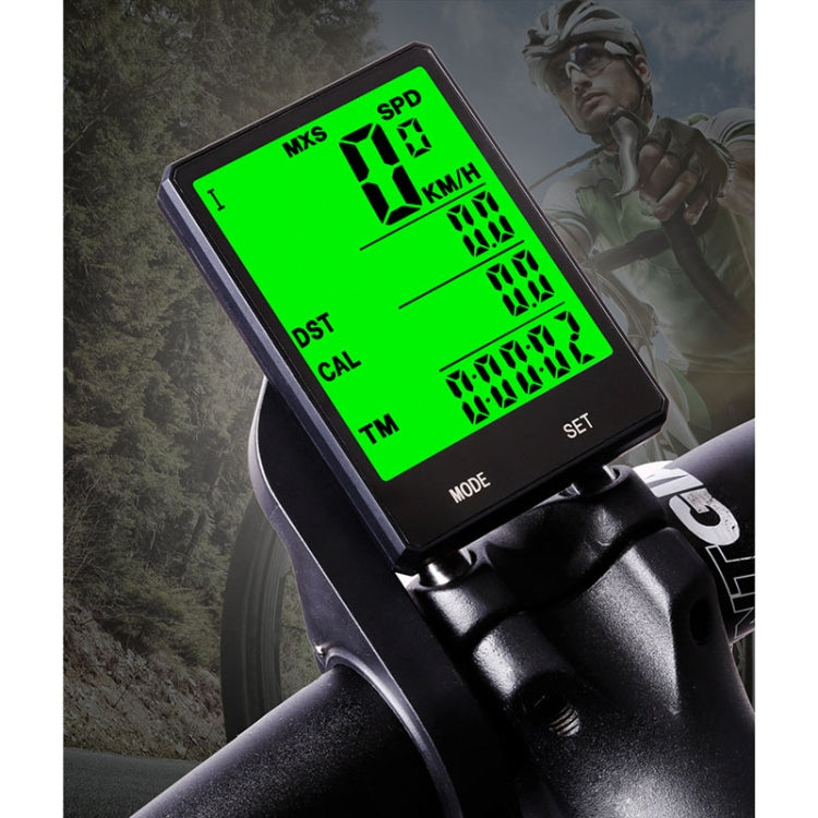 Tachimetro contachilometri LCD per ciclocomputer impermeabile wireless inglese da 2,8 pollici con supporto di estensione, Wireless with Extension Holder