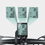 Tachimetro contachilometri LCD per ciclocomputer impermeabile wireless inglese da 2,8 pollici con supporto di estensione, Wireless with Extension Holder