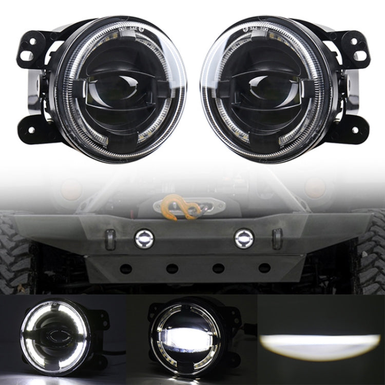 2 PCS 4 pollici Car LED Angel Eyes Faretto Fendinebbia modificati per Jeep Wrangler / Dodge / Chrysler PT Cruiser, For Jeep / Dodge