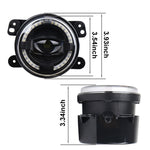 2 PCS 4 pollici Car LED Angel Eyes Faretto Fendinebbia modificati per Jeep Wrangler / Dodge / Chrysler PT Cruiser, For Jeep / Dodge