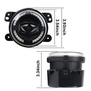 2 PCS 4 pollici Car LED Angel Eyes Faretto Fendinebbia modificati per Jeep Wrangler / Dodge / Chrysler PT Cruiser, For Jeep / Dodge