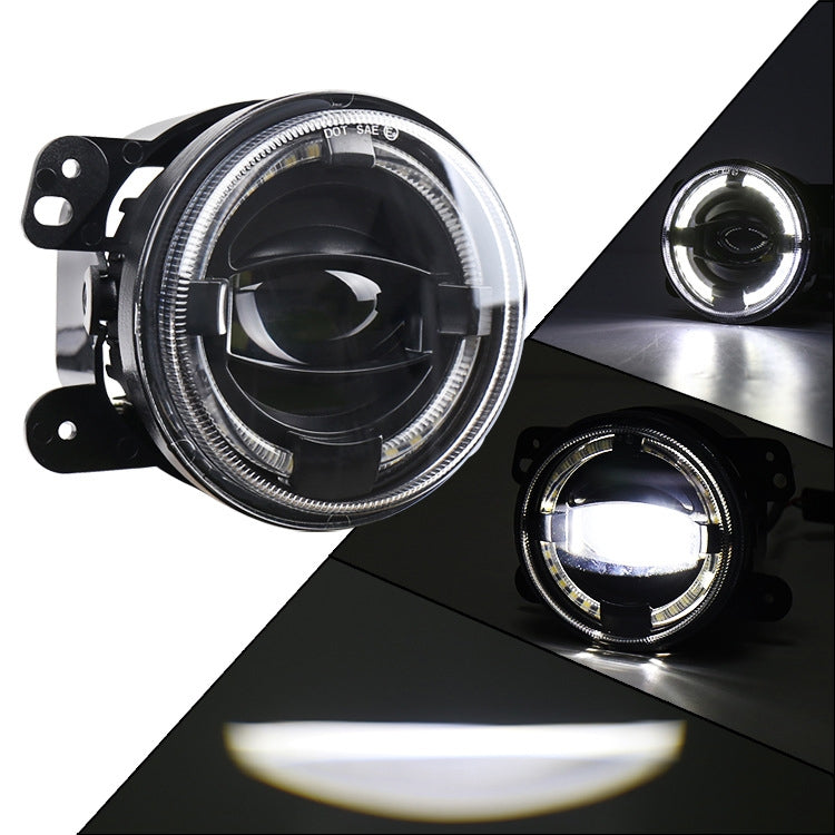 2 PCS 4 pollici Car LED Angel Eyes Faretto Fendinebbia modificati per Jeep Wrangler / Dodge / Chrysler PT Cruiser, For Jeep / Dodge