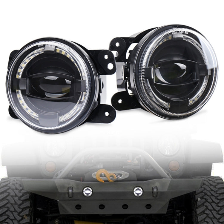2 PCS 4 pollici Car LED Angel Eyes Faretto Fendinebbia modificati per Jeep Wrangler / Dodge / Chrysler PT Cruiser, For Jeep / Dodge