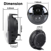 Faretto modificato per faro moto a LED rotondo da 7 pollici per Honda, For Honda, For Honda Silver