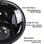 Faretto modificato per faro moto a LED rotondo da 7 pollici per Honda, For Honda, For Honda Silver