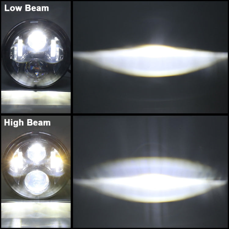 Faretto modificato per faro moto a LED rotondo da 7 pollici per Honda, For Honda, For Honda Silver