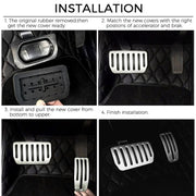 Set di coperture per pastiglie freno a pedale antiscivolo per auto 3 in 1 per Tesla Model S / X