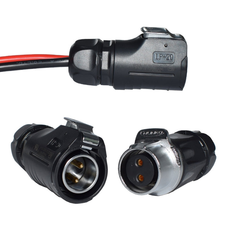 Connettore display LED femmina con spina aeronautica a 2 core da MC4 a LP20, MC4 to LP20