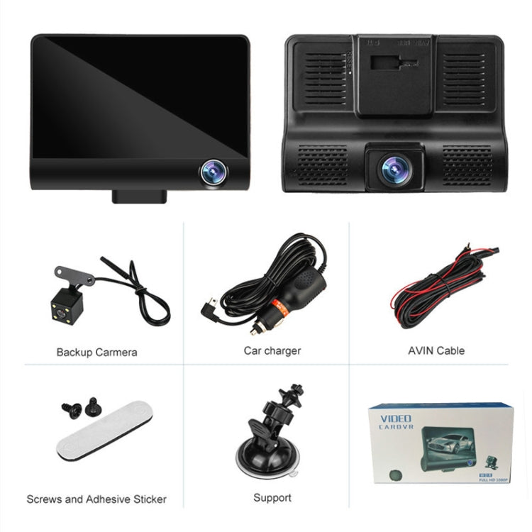 DVR auto 4 pollici HD 1080P con visione notturna e grandangolo