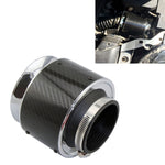 Filtro aria auto testa a fungo fibra di carbonio 76 mm