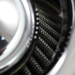Filtro aria auto testa a fungo fibra di carbonio 76 mm