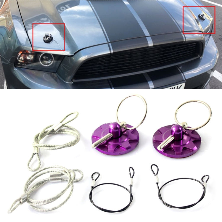 XH-6049 Coperchio serratura cofano motore in alluminio da corsa modificato universale senza punzonatura, XH-6049(Black), XH-6049(Gold), XH-6049(Blue), XH-6049(Purple), XH-6049(Red), XH-6049(Silver)