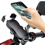 Supporto telefono con fissaggio semiautomatico per moto e bici