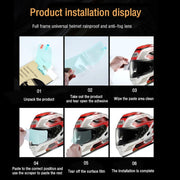 Pellicola per casco visiera per casco moto antiappannamento, 24.5x7.5cm