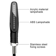2 luci laterali impermeabili a LED per moto D12V / 1W, Turn Light  (Blue Light), Turn Light (Red Light), Turn Light, Turn Light (Yellow Light)