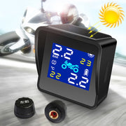 Monitor esterno per pneumatici senza fili universale per moto ad alta precisione a energia solare TPMS Sistema di allarme pressione pneumatici, Motorcycle External Tire Monitor