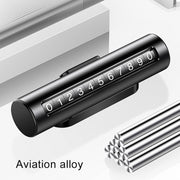 Carta per numero di parcheggio temporaneo creativo con rullo in metallo per auto, Metal Roller(Black), Metal Roller(Red), Metal Roller(Silver), Metal Roller (Silver Grey)