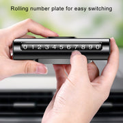 Carta per numero di parcheggio temporaneo creativo con rullo in metallo per auto, Metal Roller(Black), Metal Roller(Red), Metal Roller(Silver), Metal Roller (Silver Grey)