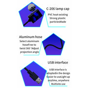 Lampada per atmosfera stellata con luci stellari rotanti per auto IPX4 da 5 V 0,1 W, C-206 (Blue Light), C-206 (Red Light)