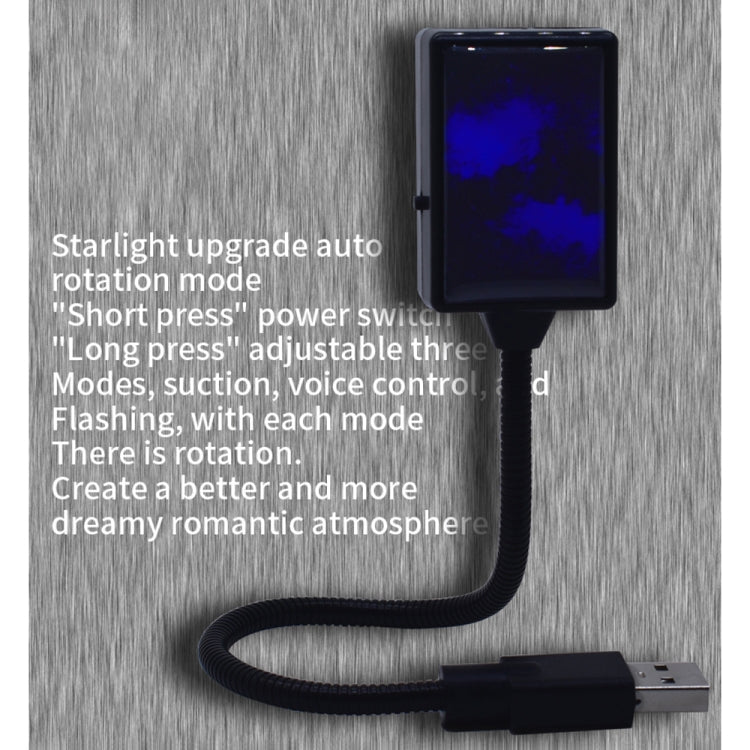 Lampada per atmosfera stellata con luci stellari rotanti per auto IPX4 da 5 V 0,1 W, C-206 (Blue Light), C-206 (Red Light)