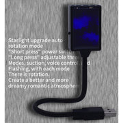 Lampada per atmosfera stellata con luci stellari rotanti per auto IPX4 da 5 V 0,1 W, C-206 (Blue Light), C-206 (Red Light)