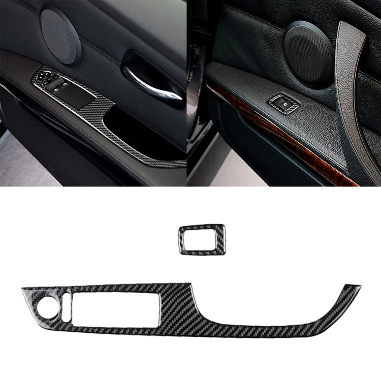 Adesivo decorativo per pannello di sollevamento con guida a destra per auto in fibra di carbonio 2 in 1 per BMW E92 2005-2012, For BMW