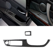 Adesivo decorativo per pannello di sollevamento con guida a destra per auto in fibra di carbonio 2 in 1 per BMW E92 2005-2012, For BMW
