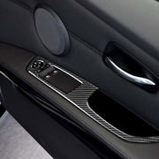 Adesivo decorativo per pannello di sollevamento con guida a destra per auto in fibra di carbonio 2 in 1 per BMW E92 2005-2012, For BMW