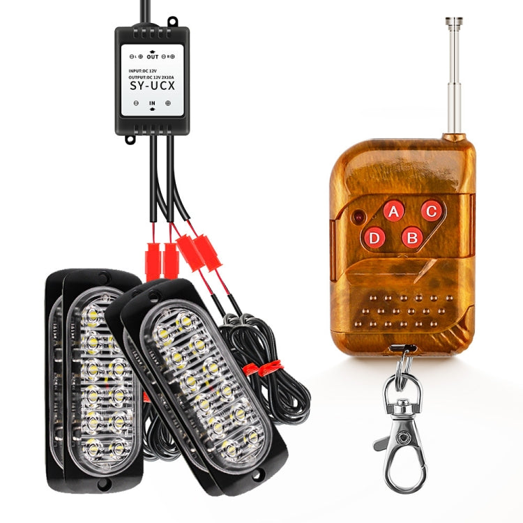 Luce stroboscopica LED 18W 12V-24V 12 LED 16 modalità wireless