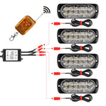 Luce stroboscopica LED 18W 12V-24V 12 LED 16 modalità wireless
