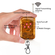 DC12V-24V / 18W 4 in 1 Griglia anteriore Spia stroboscopica di emergenza Flash Pickup 12 LED Luce laterale Controllo wireless 16 modalità