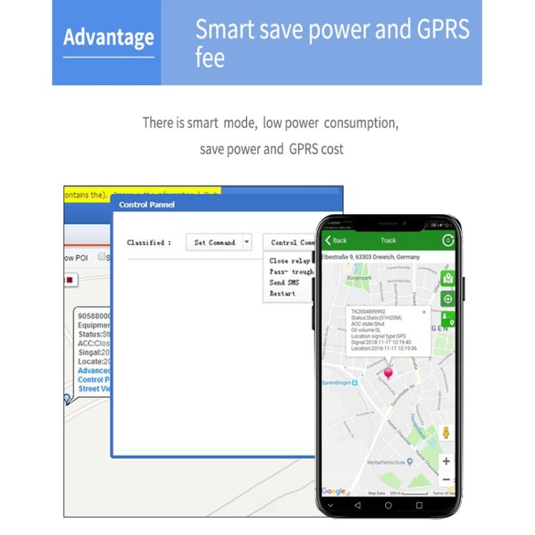 TK600 2G GPS / GPRS / GSM Tracker GPS per tracciamento di veicoli per camion per auto in tempo reale magnetico potente, TK600