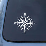 Adesivo decorativo casuale con motivo bussola per auto da 10 pezzi bianco, White