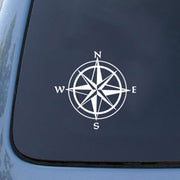 Adesivo decorativo casuale con motivo bussola per auto da 10 pezzi bianco, White