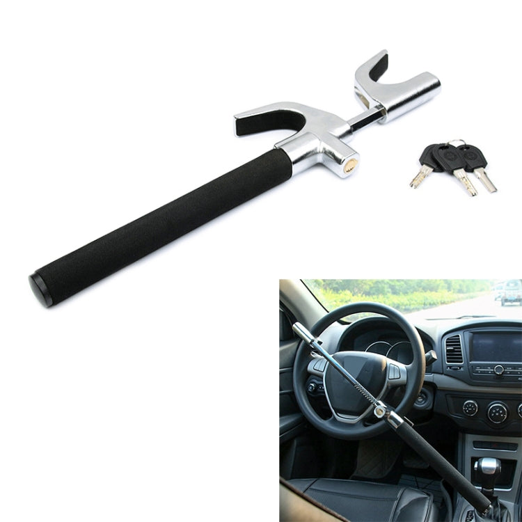 Antifurto per volante telescopico regolabile a forma di U per auto, without Safety Hammer