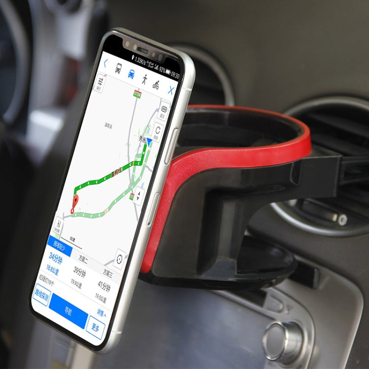 Supporto per telefono con supporto magnetico per tazza per bevande con presa d'aria per auto 2 in 1, 2 in 1 Phone Holder, 2 in 1 Phone Holder(Red)