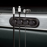 Scatola portaoggetti per cavo con morsetto magnetico in fibra di carbonio per auto Organizzatore creativo per hub desktop, Desktop Hub Organizer