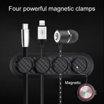Scatola portaoggetti per cavo con morsetto magnetico in fibra di carbonio per auto Organizzatore creativo per hub desktop, Desktop Hub Organizer