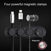 Scatola portaoggetti per cavo con morsetto magnetico in fibra di carbonio per auto Organizzatore creativo per hub desktop, Desktop Hub Organizer