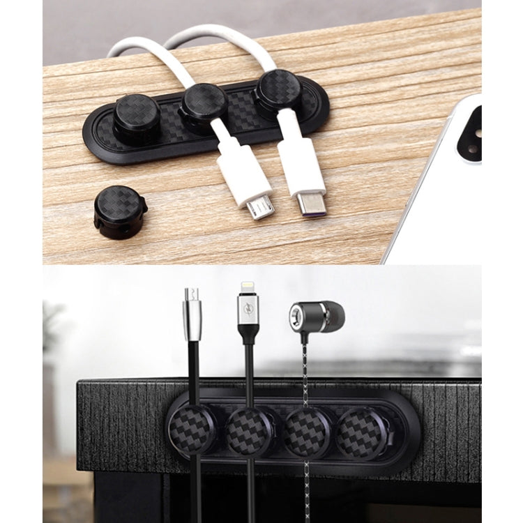 Scatola portaoggetti per cavo con morsetto magnetico in fibra di carbonio per auto Organizzatore creativo per hub desktop, Desktop Hub Organizer