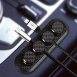 Scatola portaoggetti per cavo con morsetto magnetico in fibra di carbonio per auto Organizzatore creativo per hub desktop, Desktop Hub Organizer
