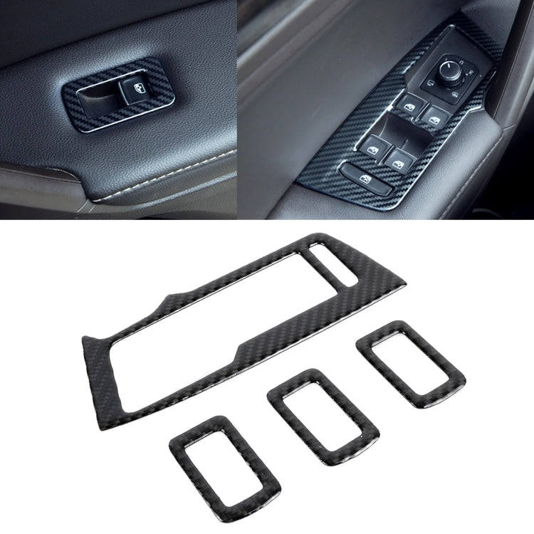 Adesivo decorativo per pannello sollevatore in vetro per finestrini in fibra di carbonio per auto per Volkswagen Tiguan L, Window Glass Lifter