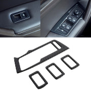 Adesivo decorativo per pannello sollevatore in vetro per finestrini in fibra di carbonio per auto per Volkswagen Tiguan L, Window Glass Lifter