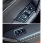 Adesivo decorativo per pannello sollevatore in vetro per finestrini in fibra di carbonio per auto per Volkswagen Tiguan L, Window Glass Lifter