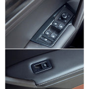Adesivo decorativo per pannello sollevatore in vetro per finestrini in fibra di carbonio per auto per Volkswagen Tiguan L, Window Glass Lifter